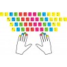 Learning Colemak Colored non transparent keyboard stickers