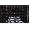 Canadian multilingual non transparent keyboard stickers