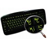 Glowing fluorescent Arabic English keyboard sticker