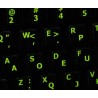 Glowing fluorescent Dvorak - English keyboard sticker