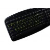 Glowing fluorescent Programmer Dvorak keyboard sticker