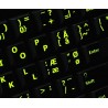 Glowing fluorescent Danish English keyboard sticker