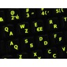 Glowing fluorescent French AZERTY English keyboard sticker