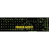 Glowing fluorescent French AZERTY keyboard sticker