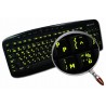 Glowing fluorescent French Belgian English keyboard sticker