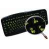 Glowing fluorescent French QWERTY - English keyboard sticker