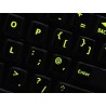 Glowing fluorescent English UK keyboard sticker