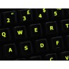 Glowing fluorescent English UK keyboard sticker