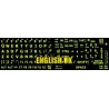 Glowing fluorescent English UK Large Lettering keyboard sticker