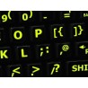 Glowing fluorescent English UK Large Lettering keyboard sticker