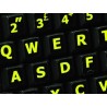 Glowing fluorescent English UK Large Lettering keyboard sticker