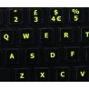 Glowing fluorescent English UK Mac keyboard sticker