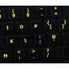 Glowing fluorescent English UK Mac keyboard sticker