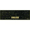 Glowing fluorescent English UK Mac keyboard sticker