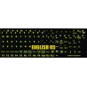 Glowing fluorescent English US keyboard sticker