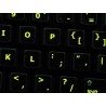 Glowing fluorescent English US keyboard sticker