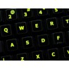 Glowing fluorescent English US keyboard sticker