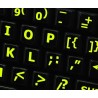 Glowing fluorescent English US Large Lettering keyboard sticker