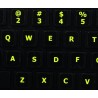 Glowing fluorescent English US Mac keyboard sticker