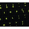 Glowing fluorescent English US Mac keyboard sticker