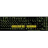 Glowing fluorescent German English keyboard sticker