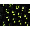 Glowing fluorescent German English keyboard sticker