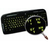 Glowing fluorescent Greek English keyboard sticker