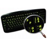 Glowing fluorescent Norwegian English keyboard sticker