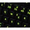 Glowing fluorescent Norwegian keyboard sticker