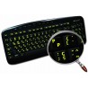 Glowing fluorescent Portuguese Brazilian - English keyboard sticker