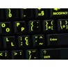 Glowing fluorescent Portuguese Brazilian - English keyboard sticker