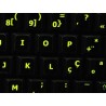 Glowing fluorescent Portuguese keyboard sticker