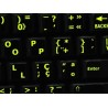 Glowing fluorescent Portuguese English keyboard sticker