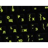 Glowing fluorescent Russian English keyboard sticker