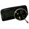 Glowing fluorescent Spanish English keyboard sticker