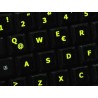 Glowing fluorescent Spanish (LA) keyboard sticker