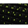 Glowing fluorescent Swiss keyboard sticker