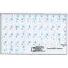 French AZERTY transparent keyboard stickers