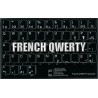 French QWERTY non transparent keyboard stickers