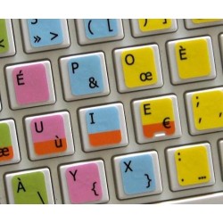 French BÉPO Keyboard Stickers