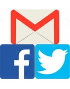 Gmail, Facebook, Twitter