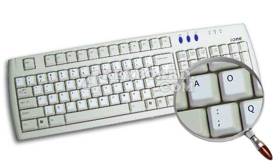 DVORAK SIMPLIFIED KEYBOARD STICKERS WHITE COLOR  