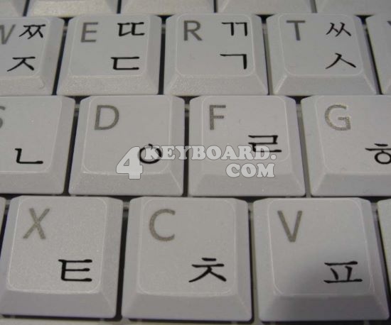 KOREAN TRANSPARENT KEYBOARD STICKERS WITH BLACK LETTERS  