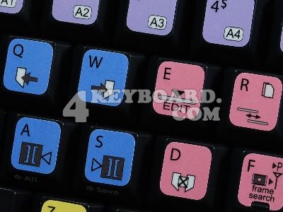 The Canopus EDIUS keyboard stickers arecompatible with all default 