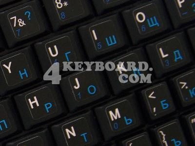 RUSSIAN ENGLISH NETBOOK KEYBOARD STICKER BLACK  