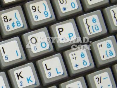 NETBOOK SWISS GERMAN ENGLISH KEYBOARD STICKERS WHITE  