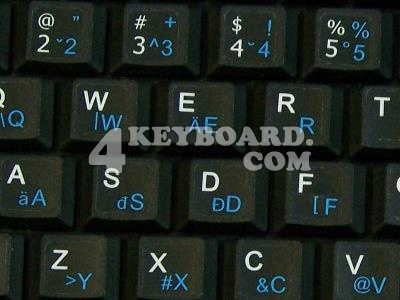 NETBOOK HUNGARIAN ENGLISH KEYBOARD STICKERS BLACK COLOR  
