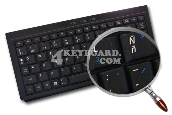 SPANISH NETBOOK KEYBOARD STICKER BLACK  