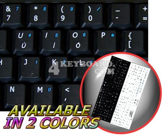 ENGLISH UK NON TRANSP KEYBOARD STICKER BLACK ADD KEY  