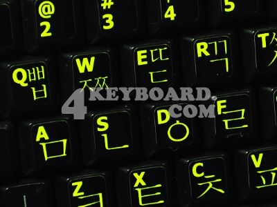 Korean   English US Glowing Fluorescent keyboard stickers are vibrant 